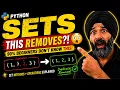 Python Sets Made EASY Remove Duplicates Set Methods Hindi Day 28