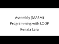 Using the LOOP instruction in MASM Assembly Code