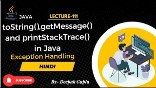 Core Java part111 How to Print Exceptions in Java printStackTrace getMessage in java