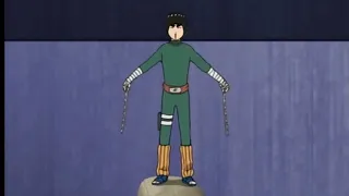 Rock Lee takes off his weights Vs Gaara English Dub