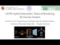 HVTR Hybrid Volumetric-Textural Rendering for Human Avatars