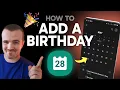 How to Add a Birt ay in Samsung Calendar Step by Step