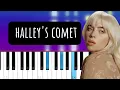 Download Lagu Billie Eilish - Halley's Comet | Piano Tutorial