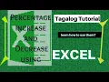 How to calculate Percentage Increase and Decrease in Excel tagalog tutorial
