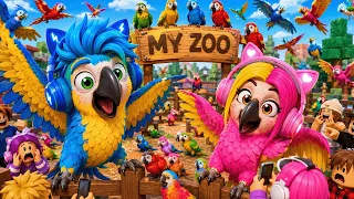 ABRIMOS UM ZOOLÓGICO no ROBLOX e SÓ VINHA PAPAGAIO! 🦜😂
