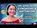 SYNONYM ANTONYM CIVIL SERVICE EXAMINATION REVIEWER 2026 PROFESSIONAL SUB-PROFESSIONAL LEVEL