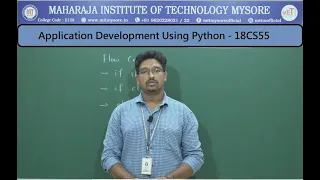Flow Control 18CS55 PYTHON Vth Sem CSE Module 1 Session 03