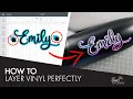 HOW TO LAYER VINYL DECALS PERFECTLY and add registration marks in Cricut Design Space EASY