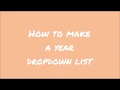 Year Dropdown List using javascript
