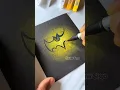 Black bat very easy drawing for