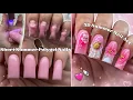 SHORT SUMMER POLYGEL NAILS 3D SEASHELL NAIL ART 3D SCULPTED FLOWER NAILS Nail Tutorial