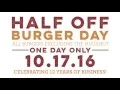 Celebrating 12 years at Mugshots with off burgers