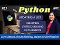 UPDATING SWAPPING List elements in Python