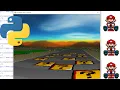 Mode7 Python Pygame Floorcasting - Super Mario Kart map