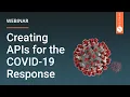 Creating APIs for the COVID-19 Response Effort Webinar Kin Lane Chief Evangelist