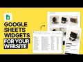 Introducing Turn Google Sheets into Website Widgets