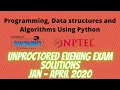 Unproctored Exam Solution - Evening PDSA Python JAN