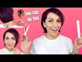 How To Cut Your OWN Hair Short Into A FRENCH Bob From A Grown-Out Pixie Growing Out A Pixie