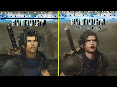 CRISIS CORE FINAL FANTASY VII – REUNION Remake vs Original PSP Early Graphics Comparison