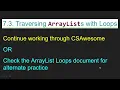 Unit 7 Lesson 3 part 2 - Traversing ArrayLists with Loops part 2