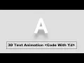 3D text Animation html css