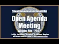 Open Commission Meeting - August 2022