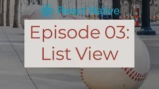 React Native Start-to-Finish 2 03 - MLB