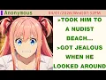 Feminist Forces Her Boyfriend to a Nudist Beach and Gets Mad He Noticed Other Women