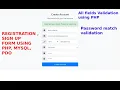 Create User Registration Form with Validation using PHP PDO with MySQL Database