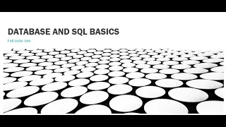 DATABASE AND SQL BASICS-Learning Full Outer Join