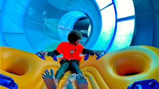 Riding with a Staff Member 😂 Smoke That Thunders Slide #kalahari 