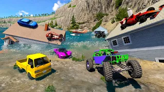 Racing Random Cars During Huge Flood