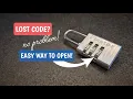 How to Open a Combination padlock if you ve lost the Code - Quick and easy