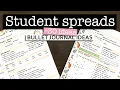 Bullet journal ideas for students School and university layouts