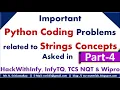 Python Coding Problems for upcoming Placements Python String related Coding Problems Part-4