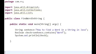 How to Find a Word in a String in Java - Intact Abode