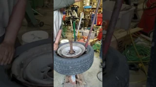 Coats vintage manual tire machine demo