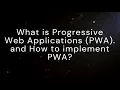 What is Progressive Web App PWA How to implement pwa in angular