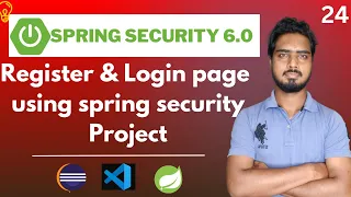 Register Login Page using Spring Security 6 0 Spring Security 6 0 Tutorials in Hindi