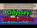 BTD6 Odyssey Hard Mode Minimum Monkey Knowledge Survival