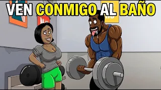 Princesa en el gimnasio le gusta otro moreno