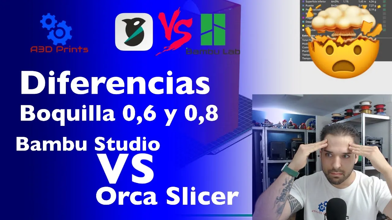 Comparativa de boquillas 0.4mm vs 0.6mm vs 0.8mm en Bambu Lab 🚀 ¡Aprovecha más con Orca Slicer!