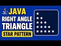 Right Angle Triangle Star Pattern in Java Nested For Loop Programming for Beginners for loop
