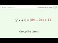 Linear equation with one unknown Solve 4x 3 2x 11 step-by-step solution