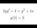 Solving an ODE Using Substitution WeBWorK Example