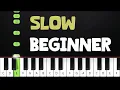 Rush E SLOW BEGINNER Piano Tutorial