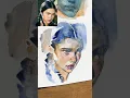 Download Lagu 25 mins watercolor portrait in 1 min!🏃🏻‍♀️💦 #watercolor #painting #speedpaint #portrait