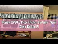 Review XWZO 3 Piece Kitchen Curtains - Semi Sheer Buffalo Plaid Tier and Valance Window Curtain Set