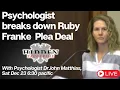 RUBY FRANKE PLEADS GUILTY Dr John Matthias breaks down her day in court