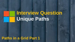 LeetCode 62 Unique Paths Paths in a Grid Part 1 Dynamic Programming C